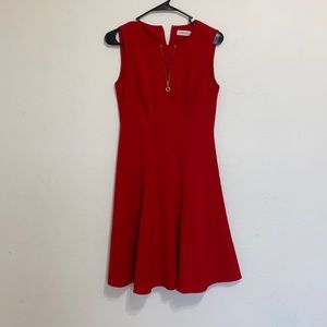 Calvin Klein Red Dress Size 2